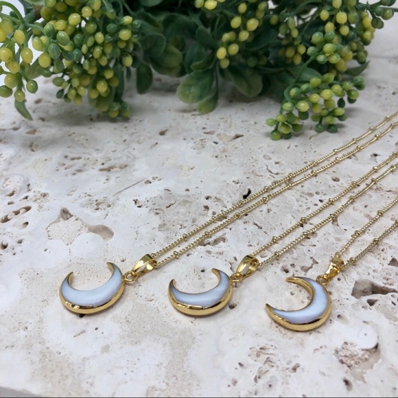 🆕Ayla | Crescent Moon Pendant 14K Gold Necklace - Picture 8 of 8